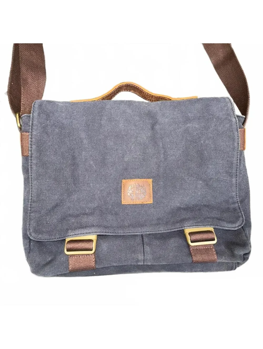Cool Canvas Leather Multi-Function Student Shoulder Messenger Bag
